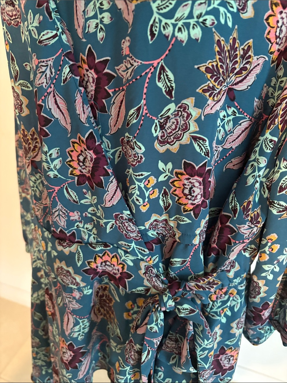 Torrid 3 3X floral wrap tunic shirt 1806 - Picture 3 of 6